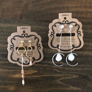 2 sets Japanese adorable clip on earrings